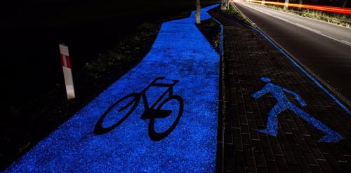 В Киеве построят светящиеся дороги для велосипедистов