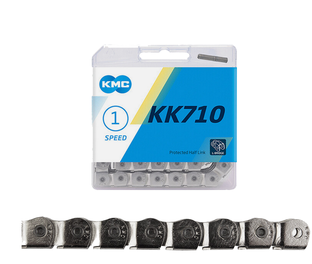 скорость, 1 Wide, K1 KMC Цепь kmak ケージ・アクセサリー 110звеньев Silver/Black замком с ケージ・アクセサリー